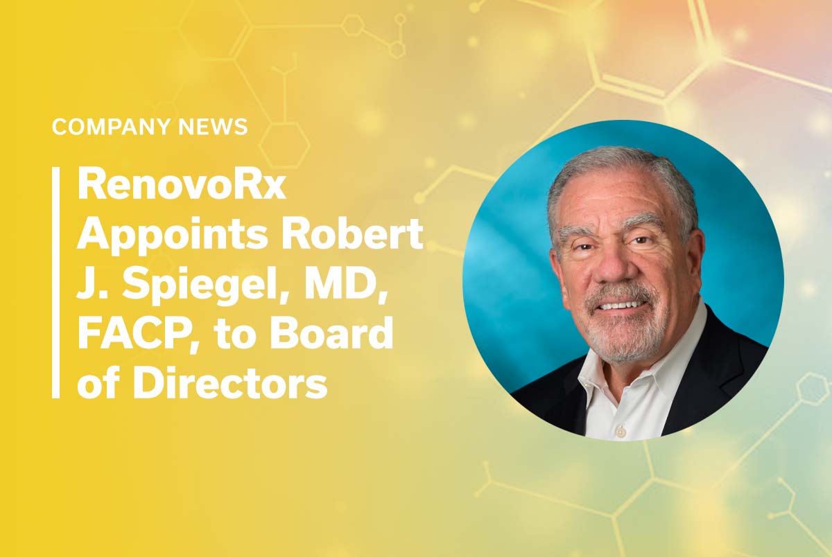 RenovoRx appoints Robert J. Spiegel to Board of Directors